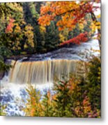 Upper Tahquamenon Waterfalls On An Autumn Day Metal Print