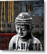 Urban Buddha Metal Print