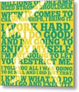 Usain Bolt Sport Inspirational Quotes Poster #1 Metal Print
