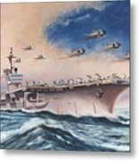 Uss Independence Cva-62 Vietnam Era Metal Print