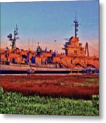 Uss York Town Metal Print