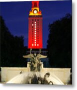 Ut Austin Tower Orange Metal Print