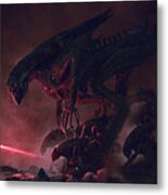 Vader Vs Aliens 4 Metal Print