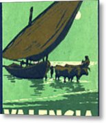 Valencia Spain, Fishing Boat Metal Print