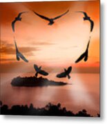 Valentine Bird Metal Print