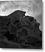 Valley Of Fire Iv Sq Bw Metal Print