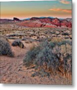 Valley Of Fire Sunset Metal Print