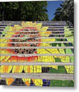 Sunflower Stairway Metal Print