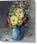 Vase of Yellow Roses Painting by David Jansen - Fine Art America