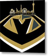 Vegas Golden Knights With Skyline Metal Print