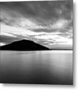 Veli Osir Island In Black And White, Losinj Island, Croatia. Metal Print