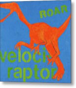 Velociraptor Metal Print