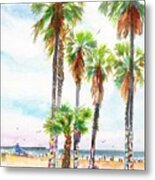 Venice Beach California Graffiti Palm Trees Metal Print