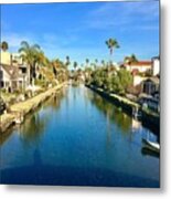 Venice Canal Reflections 12 Metal Print