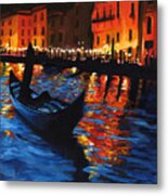 Venice Lights Metal Print