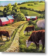Vermont Going For The Green On Jenne Farm Metal Print