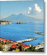 Vesuvio, Panorama From Naples - 02 Metal Print