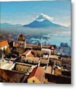 Vesuvio, Panorama From Naples - 03 Metal Print