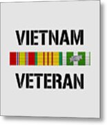 Vietnam Veteran Ribbon Bar - Two Metal Print