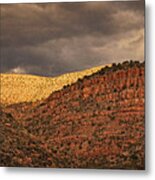 View From A Train Txt Metal Print