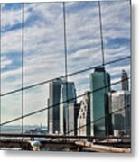 View From Brooklyn Bridge Nyc Metal Print