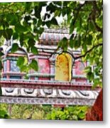 Village Gate Through Shankara's Mulberry Tree -  Joshi Math India Metal Print