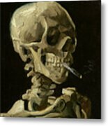 Vincent Van Gogh  Head Of A Skeleton With A Burning Cigarette Metal Print