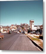 Vintage 1950s View Of Congress Avenue Looking North From South Congress Avenue Metal Print