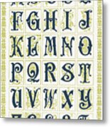 Vintage Alphabet Metal Print