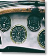 Vintage Bentley Dashboard Metal Print