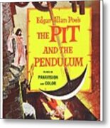 Vintage Classic Movie Posters, The Pit And The Pendulum Metal Print