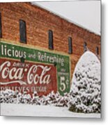 Vintage Coca Cola Sign New Albany Mississippi Metal Print