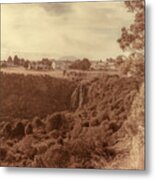 Vintage Fine Art Landscape. Tasmania Country Towns Metal Print