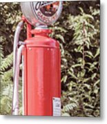 Vintage Gasoline Pump Metal Print