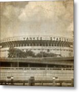 Vintage Old Yankee Stadium Metal Print