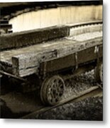 Vintage Rail Cart Metal Print