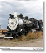 Vintage Train At A Scenic Railroad Station In Antonito In Colorado Metal Print