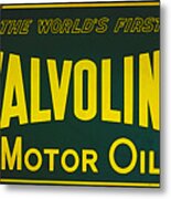 Vintage Valvoline Motor Oil Metal Sign Metal Print