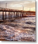 Virginia Beach Fishing Pier Metal Print