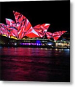 Vivid Sydney 2014 - Opera House 3 By Kaye Menner Metal Print