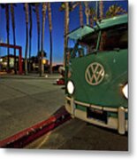 Volkswagen Bus At The Imperial Beach Pier Metal Print