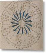 Voynich Manuscript Astro Rosette 1 Metal Print
