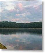 Walden Pond Morning Light Concord Ma Red Clouds Metal Print