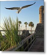 Walk To The Fort Metal Print