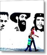 Walking A Revolution Wall In Havana Cuba Metal Print