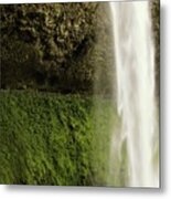 Walking Behind The Falls Metal Print