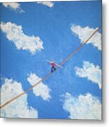 Walking The Line Metal Print