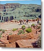 Walkway Along Canyon At Guano Point In Grand Canyon West, Arizona Metal Print