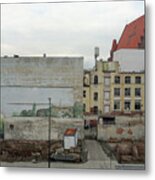 Street And Walls In Wroclaw, Poland Metal Print