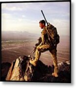 Warfighter In Afghanistan Metal Print